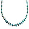 Native American Turquoise Sterling Silver Bead Necklace AX128203